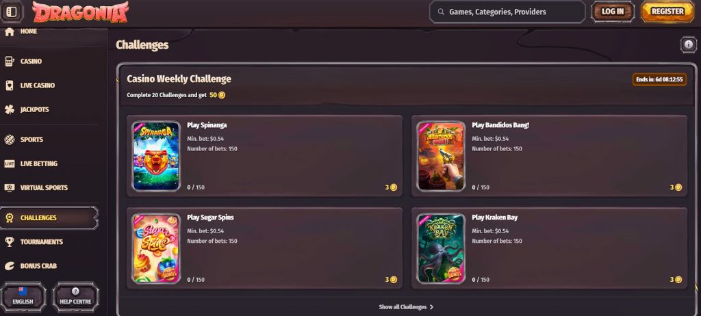 Dragonia NZ Challenges
